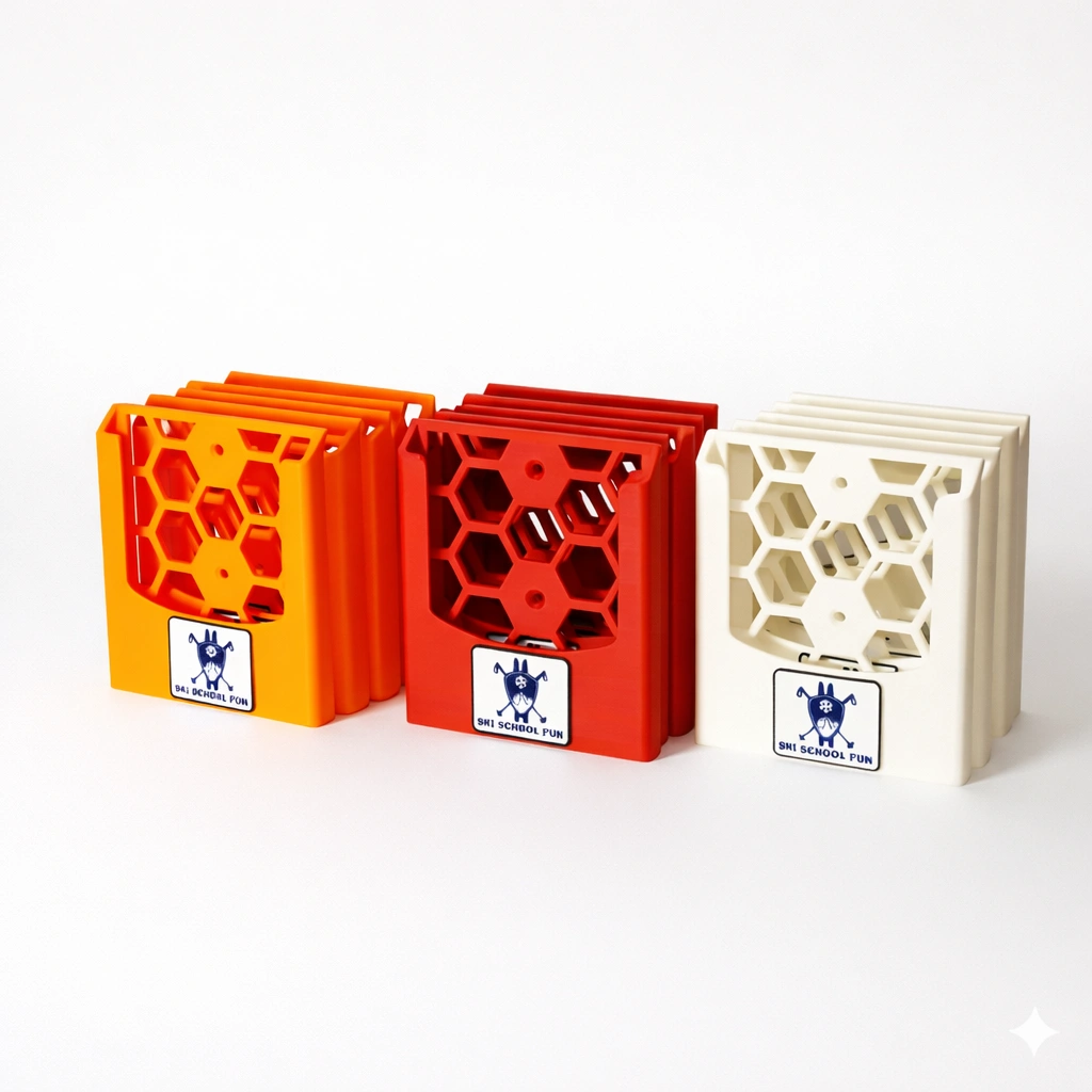 3D tištěné držáky prospektů pro reklamu z PETG