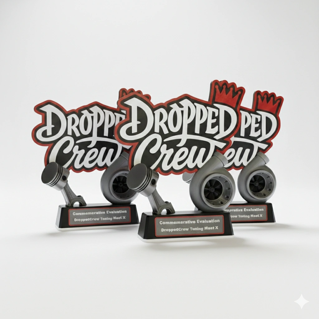 3D tištěná trofej na tuningový sraz aut z PETG