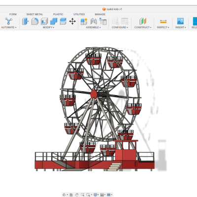 Ruské kolo Technologie:3D modelování