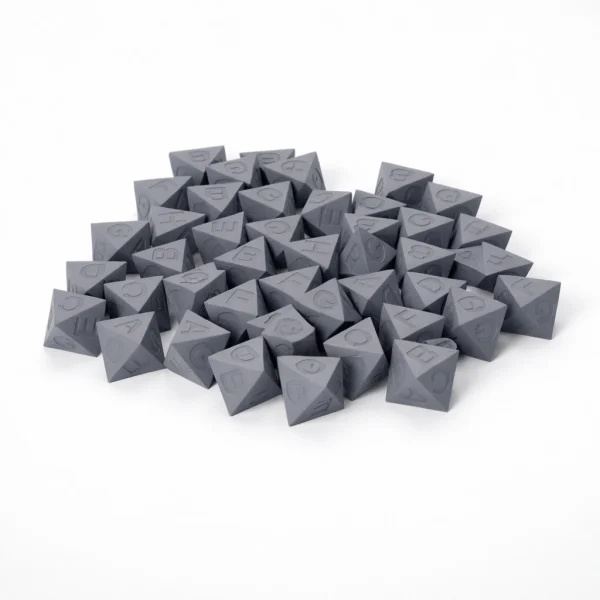 SLA 3D tisk hracích kostek do deskové hry