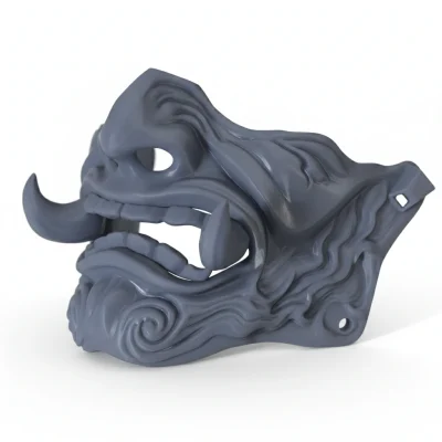 SLA 3D tisk japonské masky